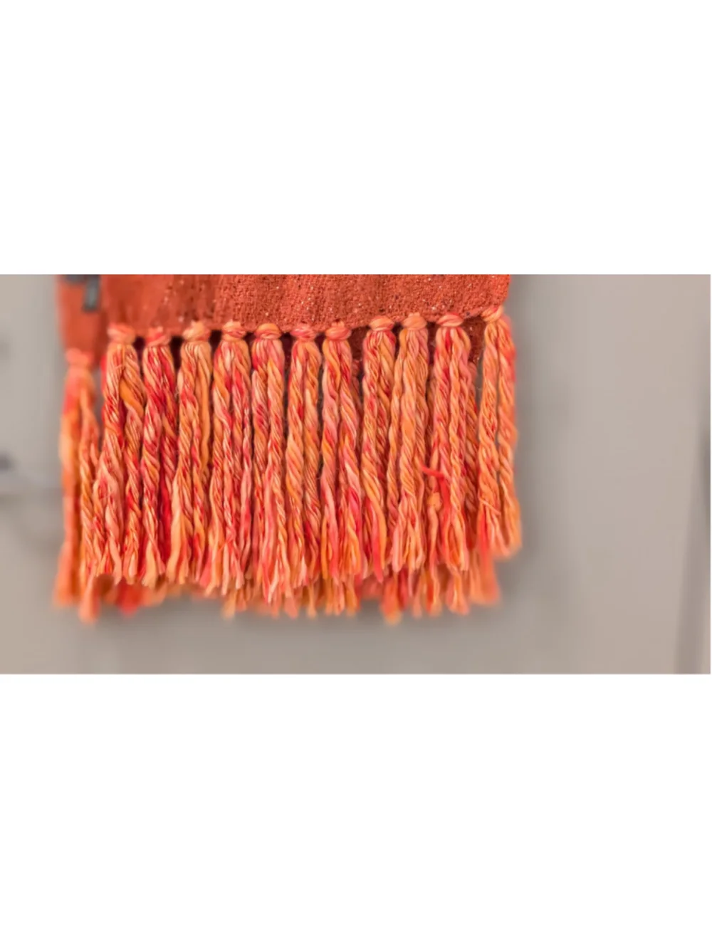 Women's Anthropologie One Size Orange Red Knit Scarf